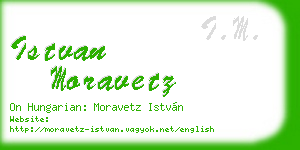 istvan moravetz business card