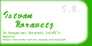 istvan moravetz business card